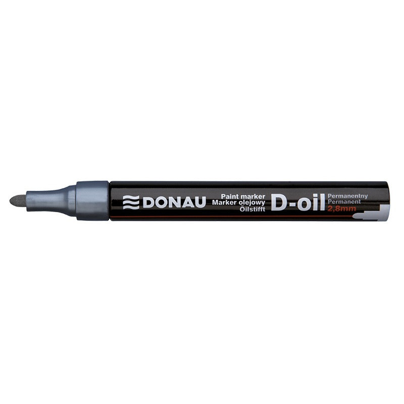 Marker olejowy DONAU D-Oil, okrągły, 2,8mm, srebrny