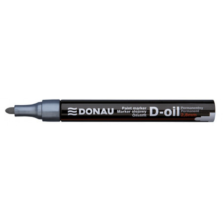 Marker olejowy DONAU D-Oil, okrągły, 2,8mm, srebrny