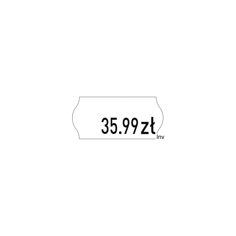 Etykiety cenowe Meto 26x12 mm białe, 6 rolek po 1000 sztuk, z klejem usuwalnym, certyfikat FSC