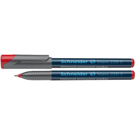PAKIET Foliopis permanentny SCHNEIDER Maxx 220 S, 0,4mm, czerwony