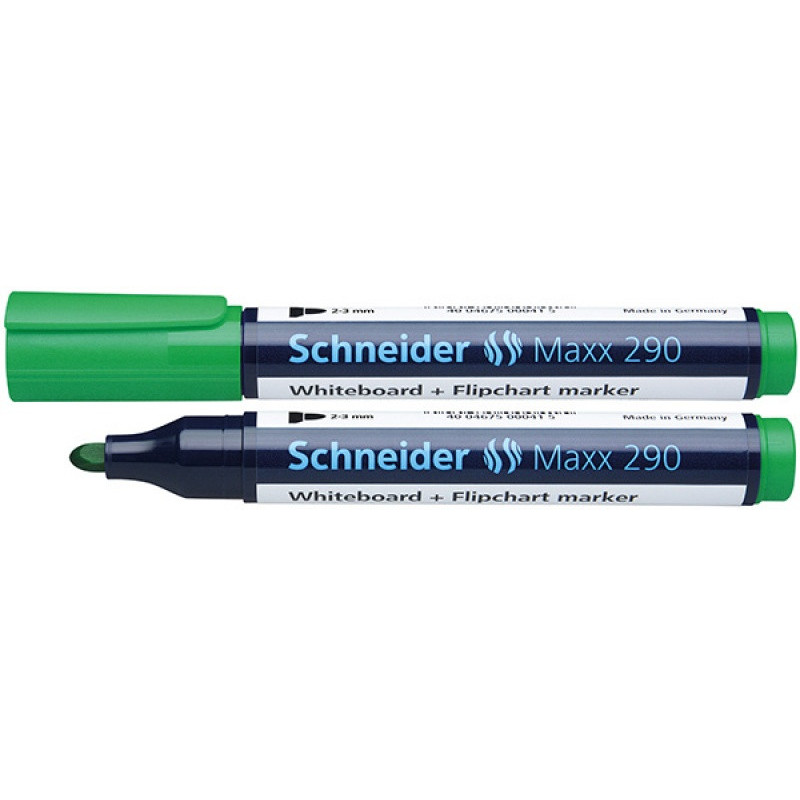 PAKIET Marker do tablic SCHNEIDER Maxx 290, okrągły, 2-3mm, zielony