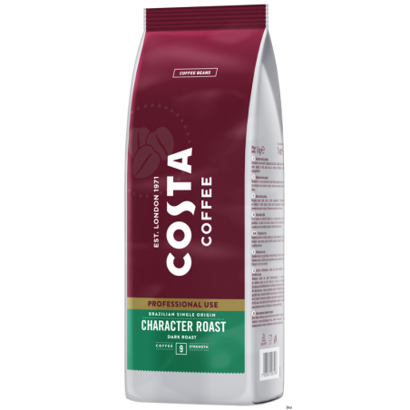 Costa Coffee Kawa ziarnista Pro Brazilian Blend 1kg 100% Arabica ciemno palona