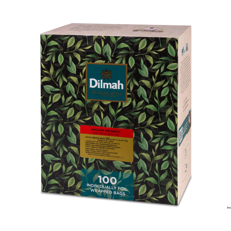 Herbata Dilmah English Breakfast 100 kopert x 2 g czarna z zawieszką