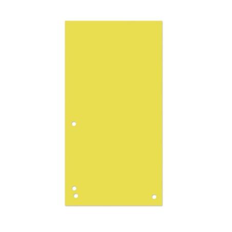 Przekładki DONAU, karton, 1/3 A4, 235x105mm, 100szt., żółte