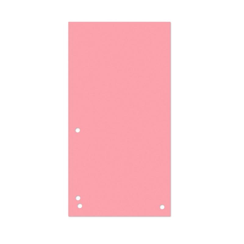 Przekładki DONAU, karton, 1/3 A4, 235x105mm, 100szt., jasnoróżowe