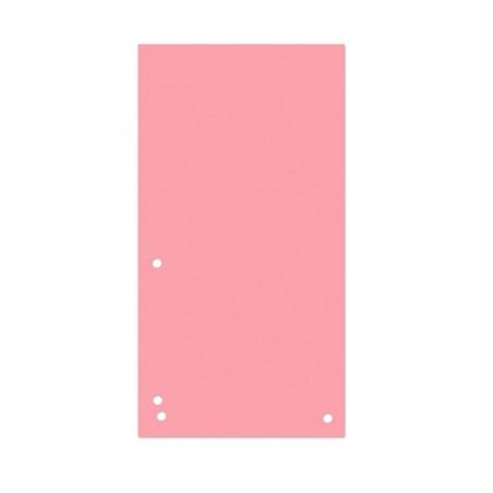 Przekładki DONAU, karton, 1/3 A4, 235x105mm, 100szt., jasnoróżowe