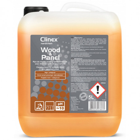 Płyn CLINEX Wood&Panel, do mycia laminowanych podłóg drewnianych i lakierowanych, 5l