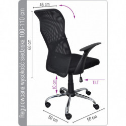 Fotel biurowy OFFICE PRODUCTS Rhodos, czarny