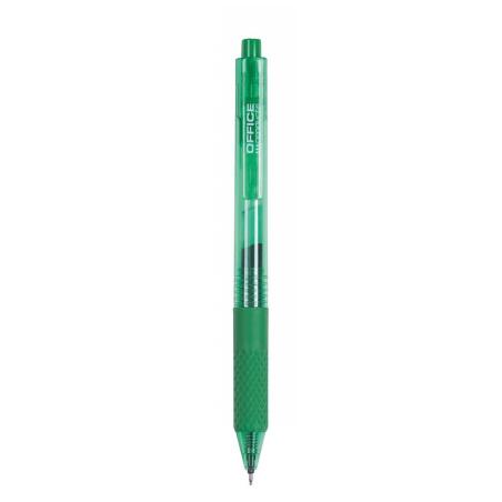 PAKIET Długopis automatyczny żelowy OFFICE PRODUCTS,gr. linii 0,25mm, dł. linii 1200m, zielony