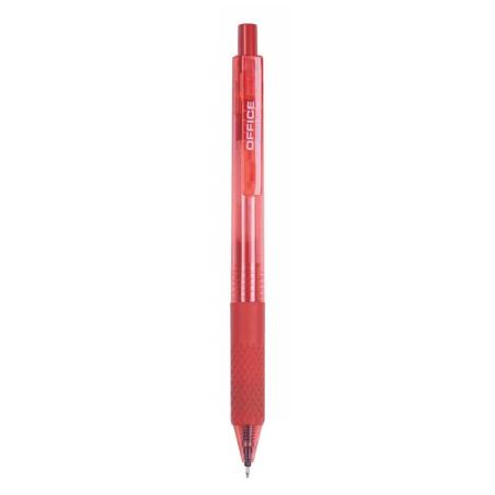 PAKIET Długopis automatyczny żelowy OFFICE PRODUCTS,gr. linii 0,25mm, dł. linii 1200m, czerwony