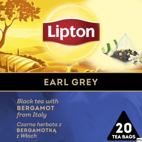 Herbata Lipton Piramid Earl Grey 20 torebek czarna z bergamotką
