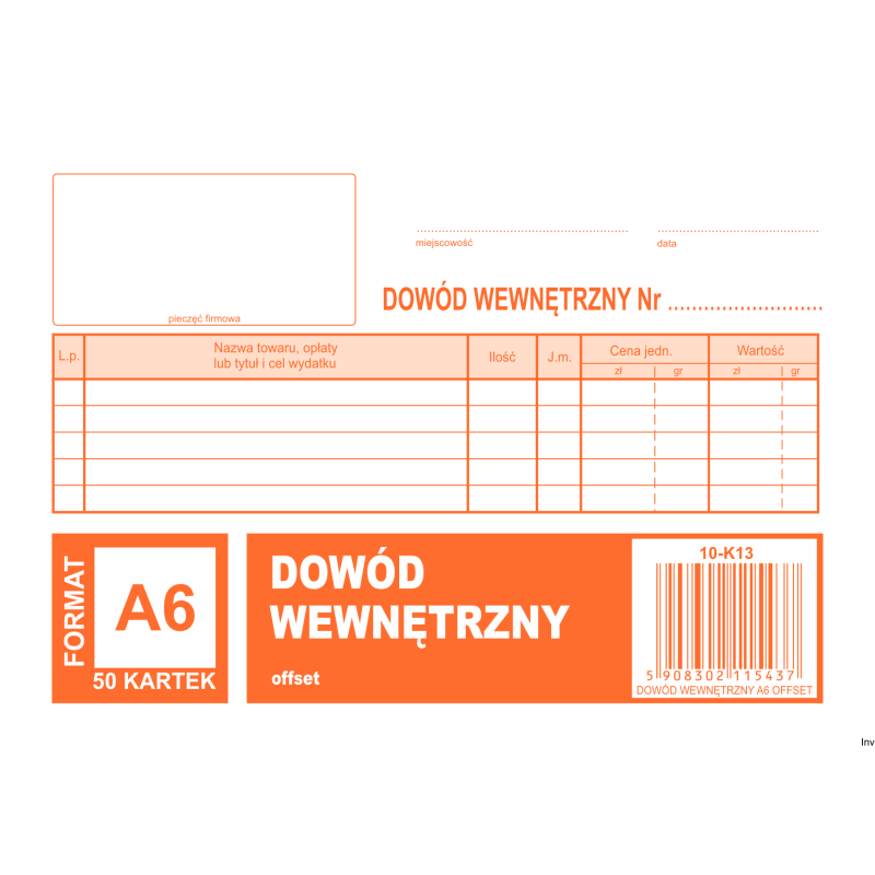 K-13 Dowód wewnętrzny A6 MICHALCZYK&PROKOP