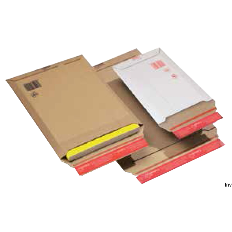 Koperty tekturowe brązowe NC 250x360x50 mm 100 sztuk, mocny klej, perforacja do zabezpieczenia