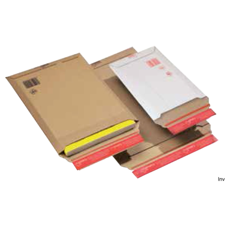 Koperty tekturowe brązowe NC 250x360x50 mm 100 sztuk, mocny klej, perforacja do zabezpieczenia