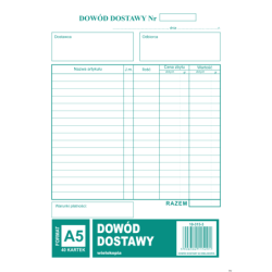 315-3 Dowód dostawy A5 80...