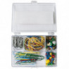 PAKIET Zestaw biurowy (pinezki, gumki i spinacze) OFFICE PRODUCTS, mix 110szt.
