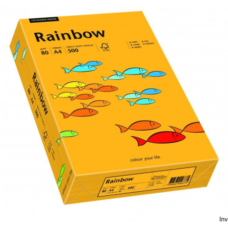 Papier kolorowy Rainbow jasnopomarańczowy A4 80 g 1 ryza
