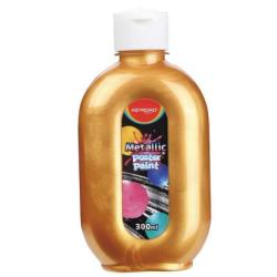 Farba plakatowa KEYROAD, metaliczna, 300 ml, butelka, złota