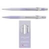 Zestaw długopis 849 + ołówek 844 Caran d’Ache Blooming Lavender, w etui, liliowo-szary