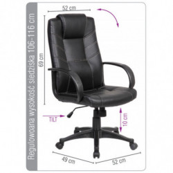 Fotel biurowy OFFICE PRODUCTS Corsica, czarny