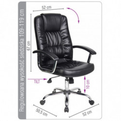 Fotel biurowy OFFICE PRODUCTS Cyprus, czarny