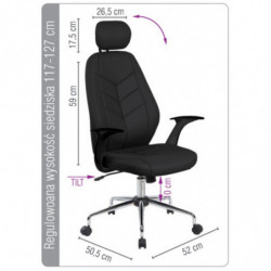 Fotel biurowy OFFICE PRODUCTS Tenerife, czarny