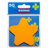 Bloczek samoprzylepny DONAU, 1x50 kart., gwiazdka, zawieszka, pomarańczowy