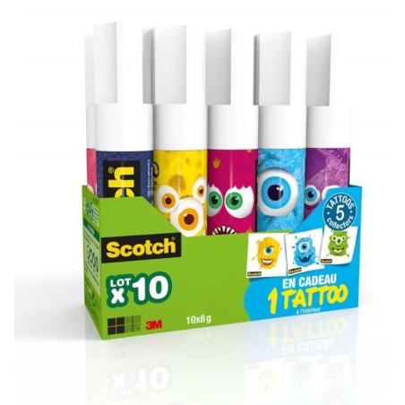 Klej w sztyfcie SCOTCH Monsters, 10x8g