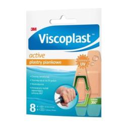 Plastry VISCOPLAST Active, piankowe, 2 rozmiary, 8 szt., kopertka