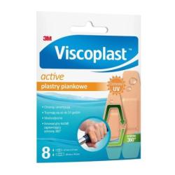 Plastry VISCOPLAST Active, piankowe, 2 rozmiary, 8 szt., kopertka
