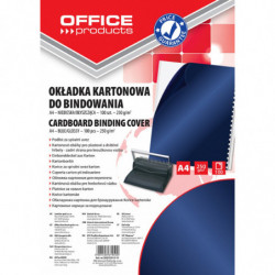 Okładki do bindowania OFFICE PRODUCTS, karton, A4, 250gsm, błyszczące, 100szt., niebieski