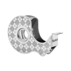 Dyspenser taśmy SCOTCH, ze stali nierdzewnej + 2x taśma Magic 19mm x 13,9m, srebrny