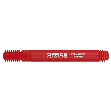 Marker permanentny OFFICE PRODUCTS, okrągły, 1-3mm (linia), czerwony
