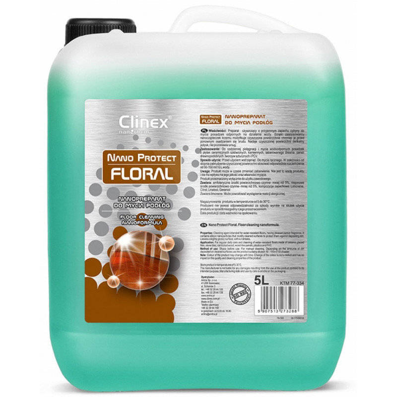 Preparat CLINEX Nano Protect Floral, do mycia podłóg, 5l
