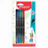 Cienkopis Maped GraphPeps Deco 0,4 mm 4 sztuki kolory basic (czarny, niebieski, zielony, czerwony)