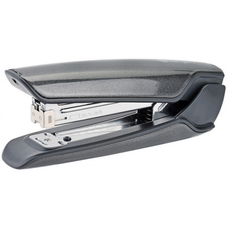 Zszywacz KANGARO Nowa-335S/S, zszywa do 30 kartek, metalowy, w pudełku PP, metaliczny szary