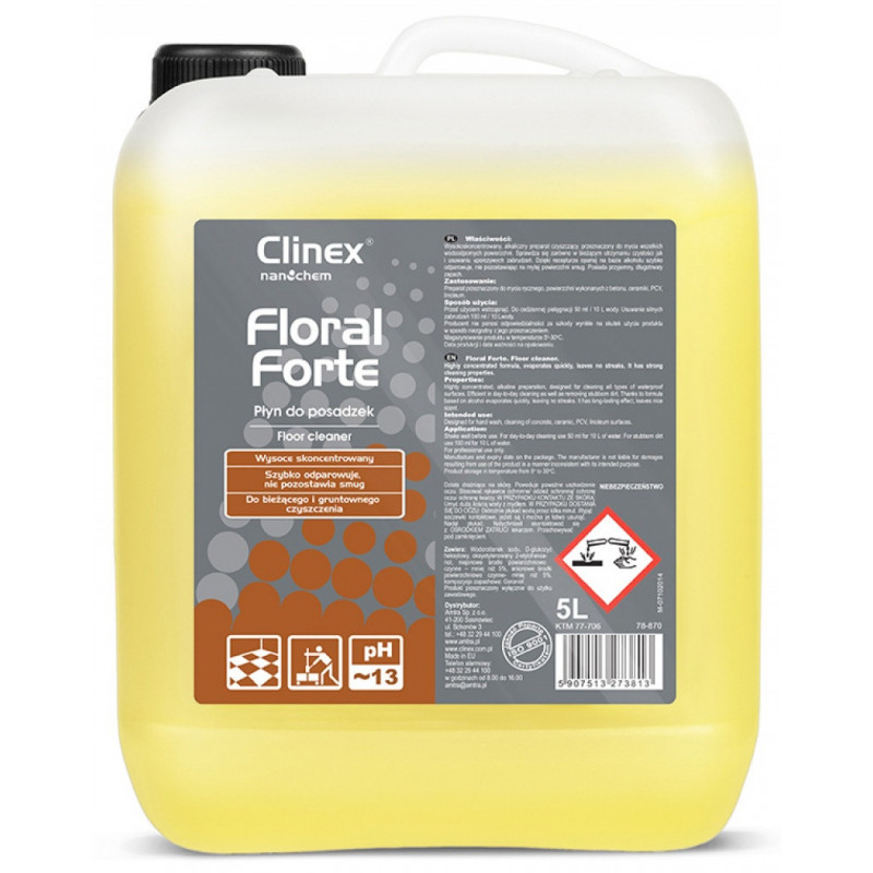 Płyn CLINEX Floral Forte, do czyszczenia posadzek, 5l