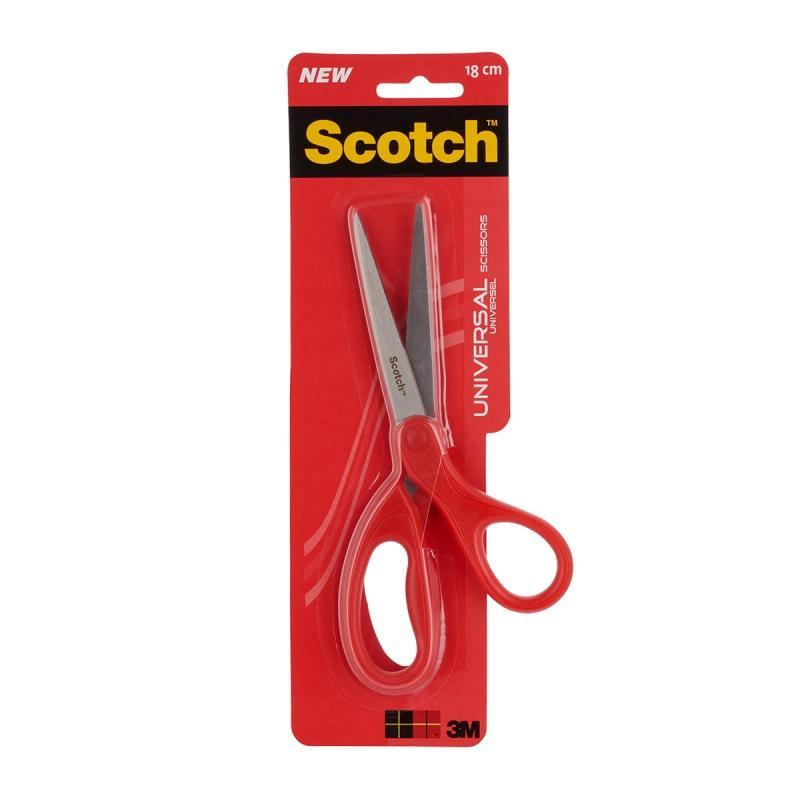 Nożyczki uniwersalne SCOTCH, 18cm, czerwone