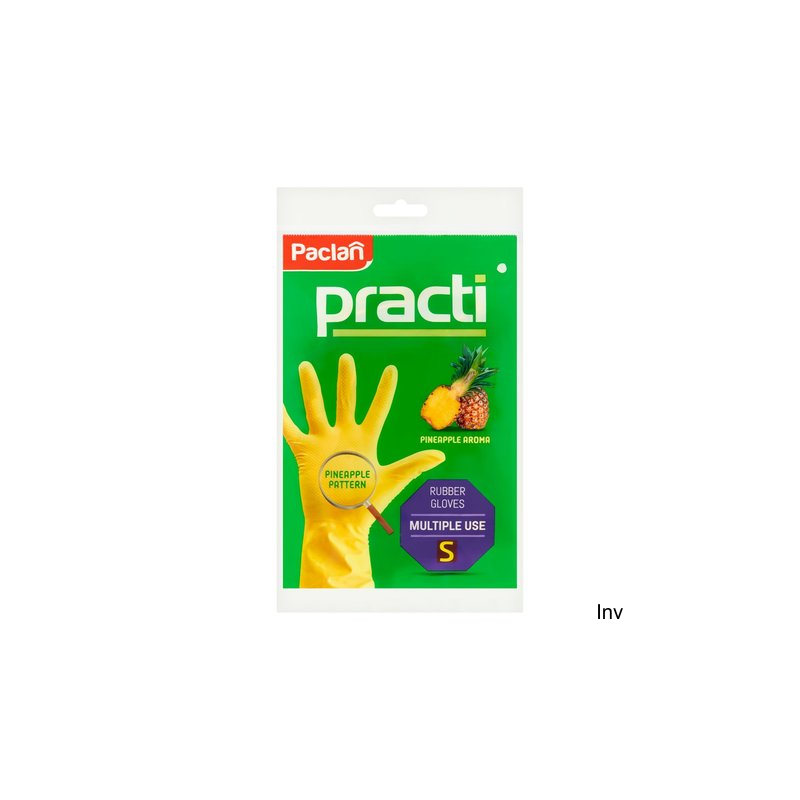 PACLAN Rękawice gumowe S żółte