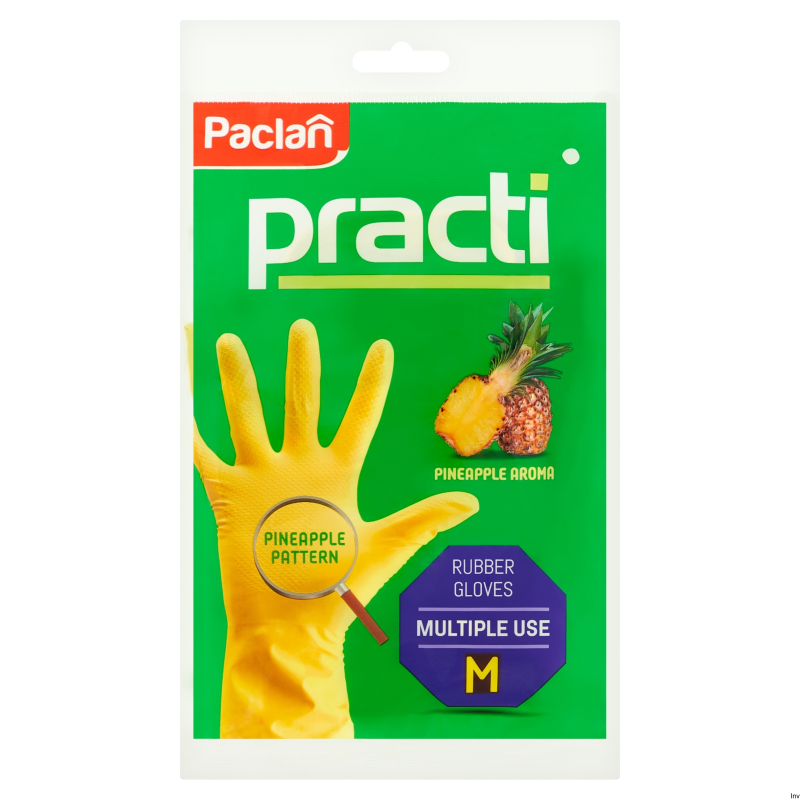 PACLAN Rękawice gumowe M żółte 50018 do sprzątania