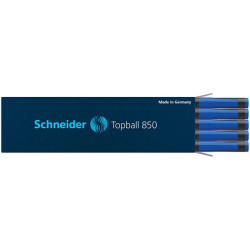 PAKIET Wkład do pióra kulkowego SCHNEIDER Topball 850, 0,5 mm, niebieski