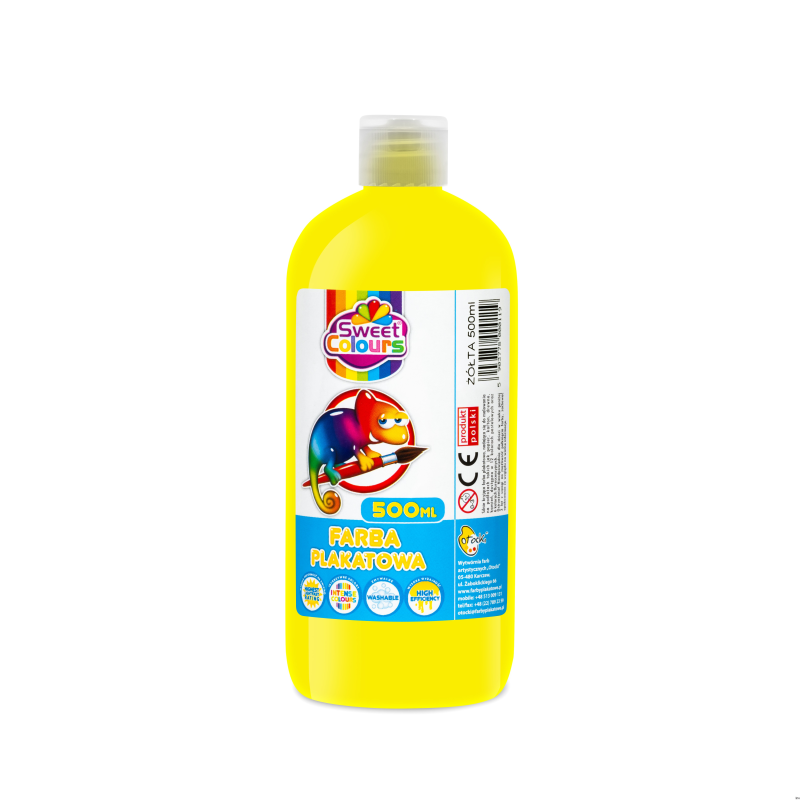 Farby plakatowe 500ml żółta Otocki