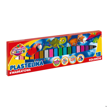 Plastelina Koma 18 kolorów kwadratowa 91611