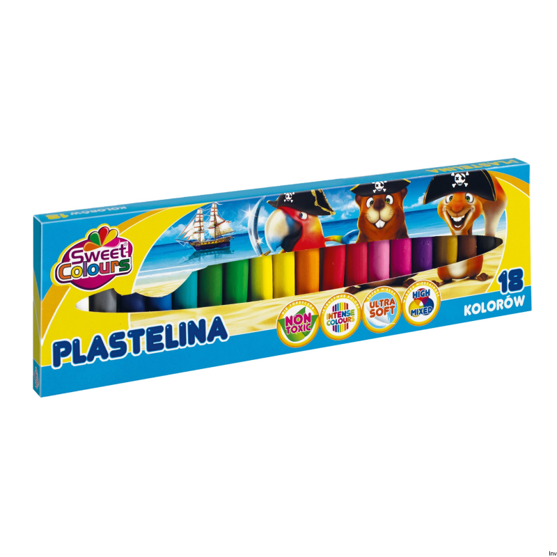 Plastelina Koma Plast 18 kolorów do twórczej zabawy