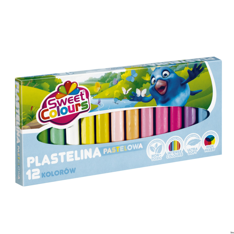 Plastelina pastelowa 12 kolorów KOMA