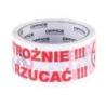PAKIET Taśma pakowa OFFICE PRODUCTS, ostrożnie nie rzucać, 48mm x 50y, 36mic, 1szt., biała