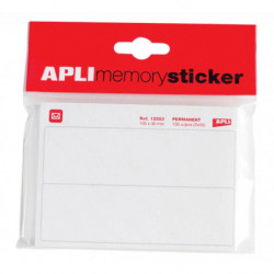Etykiety pocztowe APLI, w bloczku, 100x30mm, 50 ark., białe