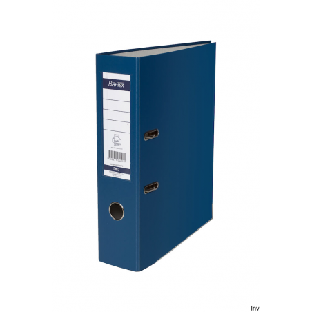 Segregator A4 80mm XXL niebieski Bantex z mechanizmem, ekologiczny, z wymienną etykietą, wzmocnione krawędzie