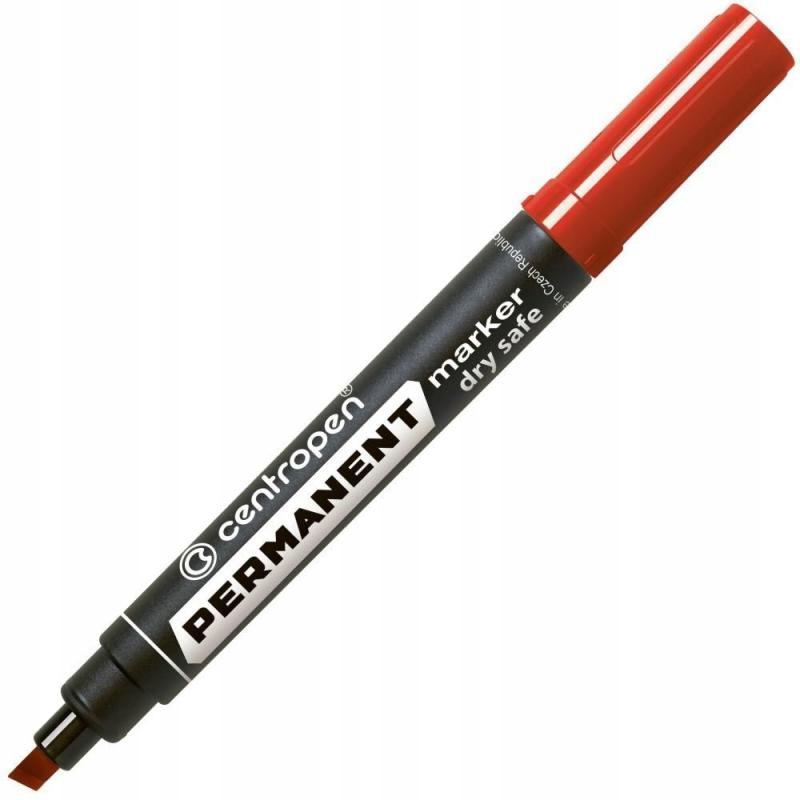 Marker Centropen 8816/8516 czerwony ścięty DRY SAFE niewysychający
