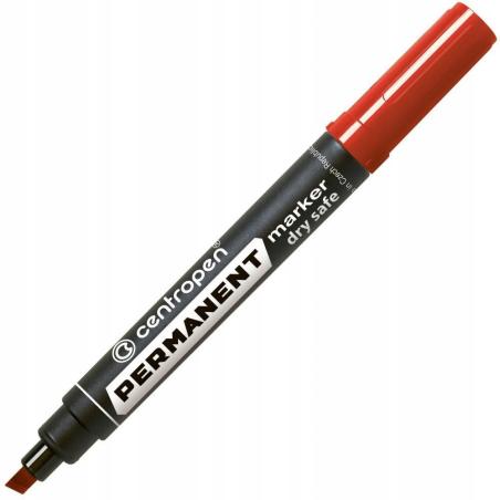 Marker Centropen 8816/8516 czerwony ścięty DRY SAFE niewysychający